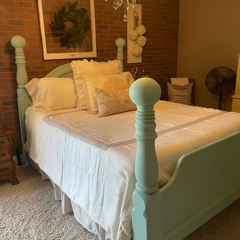 King sized Pom Pom at Home linen Duvet Cover - cream and flax